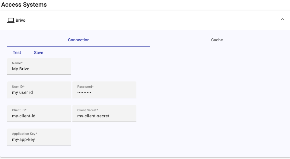 Brivo Connectivity Settings