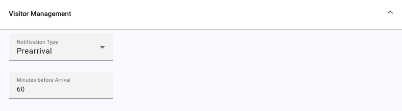 Visitor Management Settings