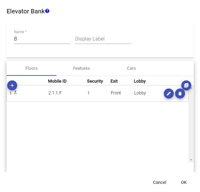 Elevator Bank Dialog