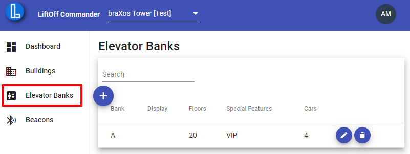 Elevator Bank Configuation