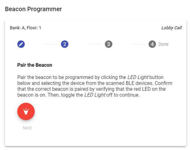 Beacon Programming - Pairing